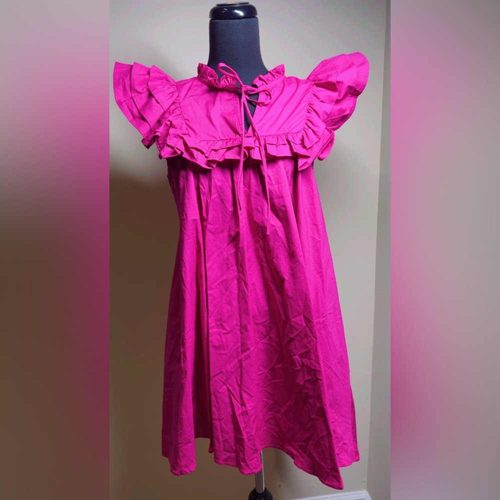 Impressions Pink Ruffle Kids Dress